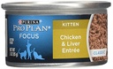 Purina Pro Plan Kitten Classic Chicken and Liver Entree Canned Cat Food 3-oz, Case of 24