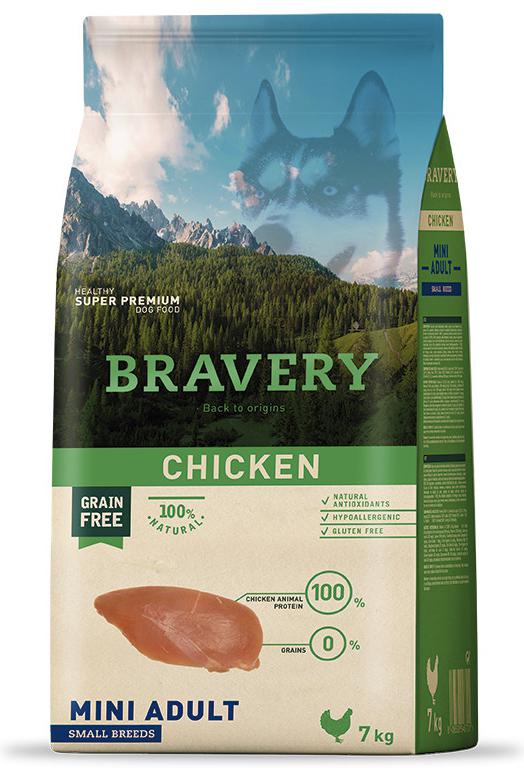 [BRAVERY] BRAVERY POLLO MINI ADULTO PERRO 2 KG