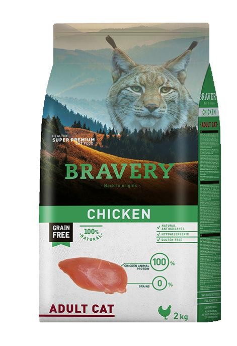 BRAVERY POLLO ADULTO GATO 2 KG