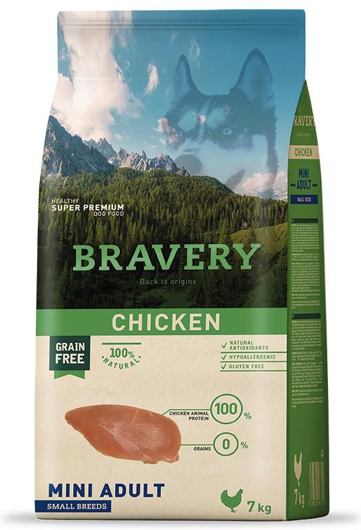 BRAVERY PERRO ADULTO MINI 7 KG - SABOR POLLO