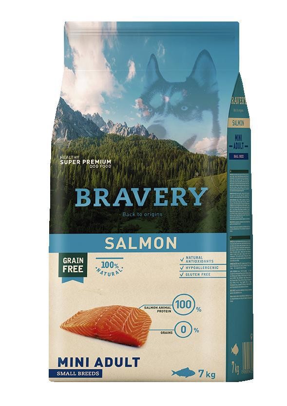 BRAVERY SALMON MINI ADULTO 7 KG