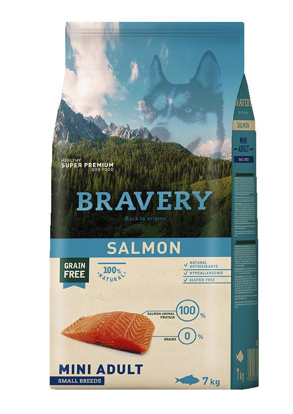 BRAVERY SALMON MINI ADULTO 2 KG