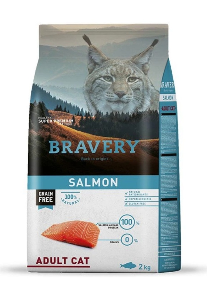 [BRAVERY] BRAVERY SALMON ADULTO GATO 2 KG